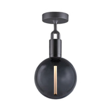 Load image into Gallery viewer, Forked Semi Flush Mount Ceiling Light in Gun Metal/Smoked (Medium).