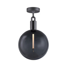 Load image into Gallery viewer, Forked Semi Flush Mount Ceiling Light in Gun Metal/Smoked (Large).
