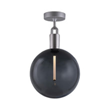 Load image into Gallery viewer, Forked Semi Flush Mount Ceiling Light in Steel/Smoked (Large).