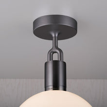Load image into Gallery viewer, Forked Semi Flush Mount Ceiling Light in Detail.