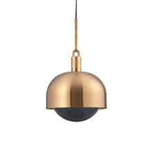 Load image into Gallery viewer, Forked Shade Globe Pendant Light in Brass/Smoked (Large).
