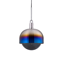 Load image into Gallery viewer, Forked Shade Globe Pendant Light in Burnt Steel/Smoked (Large).