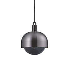 Load image into Gallery viewer, Forked Shade Globe Pendant Light in Gun Metal/Smoked (Large).