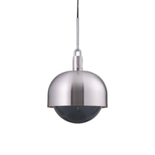 Load image into Gallery viewer, Forked Shade Globe Pendant Light in Steel/Smoked (Large).