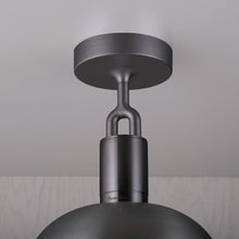 Load image into Gallery viewer, Forked Shade Globe Semi Flush Mount Ceiling Light in Detail.