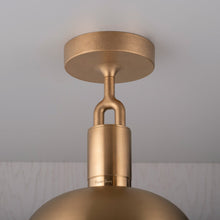 Load image into Gallery viewer, Forked Shade Globe Semi Flush Mount Ceiling Light in Detail.