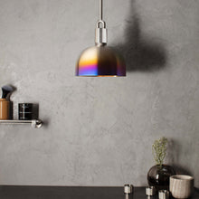 Load image into Gallery viewer, Forked Shade Pendant Light in living room.