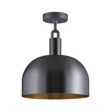 Load image into Gallery viewer, Forked Shade Semi Flush Mount Ceiling Light in Gun Metal (Large).
