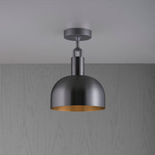 Load image into Gallery viewer, Forked Shade Semi Flush Mount Ceiling Light in Detail.