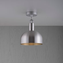 Load image into Gallery viewer, Forked Shade Semi Flush Mount Ceiling Light in Detail.
