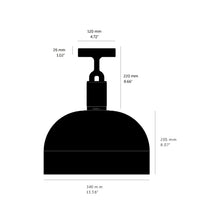 Load image into Gallery viewer, Forked Shade Semi Flush Mount Ceiling Light - line drawing.