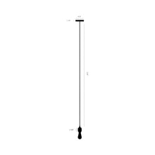 Load image into Gallery viewer, Heavy Metal Pendant Light - line drawing.