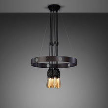 Load image into Gallery viewer, Hero Light Chandelier in Graphite/Smoked Bronze.