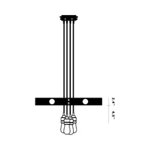 Load image into Gallery viewer, Hero Light Chandelier - line drawing.