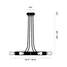Load image into Gallery viewer, Hero Light Chandelier - line drawing.