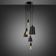Load image into Gallery viewer, Hooked Mix Multi Light Pendant Light in Graphite/Smoked Bronze (6-Light).