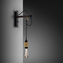 Load image into Gallery viewer, Hooked Nude Wall Light in Graphite/Brass.