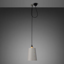 Load image into Gallery viewer, Hooked Pendant Light in Stone/Brass (Large).