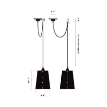 Load image into Gallery viewer, Hooked Pendant Light - line drawing.