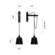 Load image into Gallery viewer, Hooked Wall Light - line drawing.