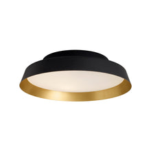 Load image into Gallery viewer, Boop! LED Flush Mount Ceiling Light in Black/Gold (Small).