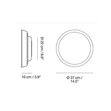 Load image into Gallery viewer, Boop! LED Flush Mount Ceiling Light - line drawing.