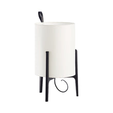 Load image into Gallery viewer, Greta-Battery LED Table Lamp in Black Oak/White.