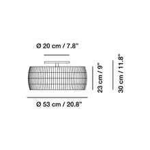 Load image into Gallery viewer, Isamu Flush Mount Ceiling Light - line drawing.