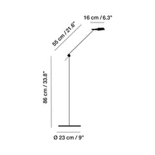 Load image into Gallery viewer, Tema LED Floor Lamp - line drawing.