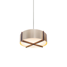 Load image into Gallery viewer, Plura LED Pendant Light in Walnut/Rose Gold (30-Inch).