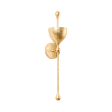 Load image into Gallery viewer, Antalya LED Wall Light in Vintage Gold Leaf.