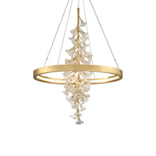 Load image into Gallery viewer, Jasmine LED Chandelier in Gold Leaf.