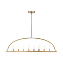 Load image into Gallery viewer, Abbott Linear Chandelier in Vibrant Gold (8-Light).