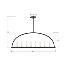 Load image into Gallery viewer, Abbott Linear Chandelier - line drawing.