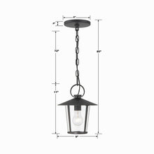 Load image into Gallery viewer, Andover Outdoor Pendant Light - line drawing.