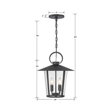 Load image into Gallery viewer, Andover Outdoor Pendant Light - line drawing.