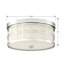 Load image into Gallery viewer, Anniversary Flush Mount Ceiling Light - line drawing.