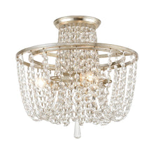 Load image into Gallery viewer, Arcadia Semi Flush Mount Ceiling Light in Antique Silver.
