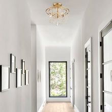 Load image into Gallery viewer, Arcadia Semi Flush Mount Ceiling Light in hallway.