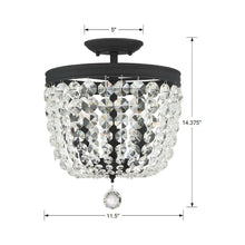 Load image into Gallery viewer, Archer Semi Flush Mount Ceiling Light - line drawing.
