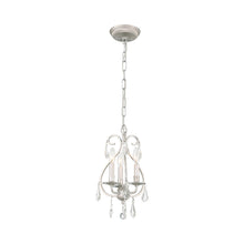 Load image into Gallery viewer, Ashton Mini Chandelier in Olde Silver (Hand Cut Crystal/3-Light).