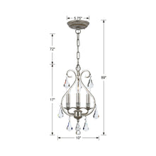 Load image into Gallery viewer, Ashton Mini Chandelier - line drawing.