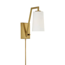 Load image into Gallery viewer, Avon Wall Light in Aged Brass.