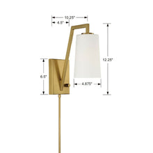 Load image into Gallery viewer, Avon Wall Light - line drawing.