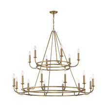 Load image into Gallery viewer, Bailey Chandelier in Aged Brass (18-Light).