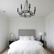 Load image into Gallery viewer, Bailey Chandelier in bedroom.