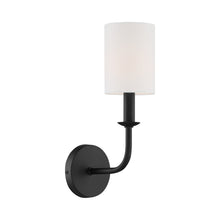 Load image into Gallery viewer, Bailey Wall Light in Matte Black.
