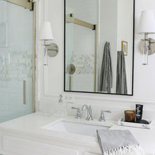 Load image into Gallery viewer, Baxter Wall Light in bathroom.