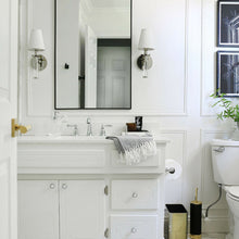Load image into Gallery viewer, Baxter Wall Light in bathroom.
