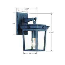 Load image into Gallery viewer, Belmont Outdoor Wall Light - line drawing.